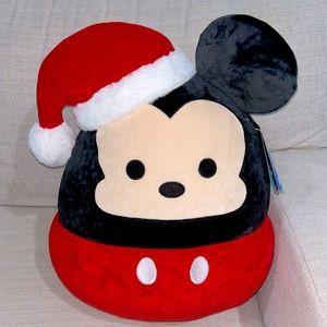 Disney Mickey Mouse Squishmallow Christmas Santa Hat 20”